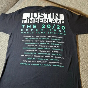 2013-14 justin timberlake 20/20 experience world tour concert blk short sleeve S